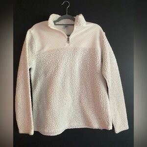 Athletic Works Cream Cowl Neck Sweater Plush Comfort